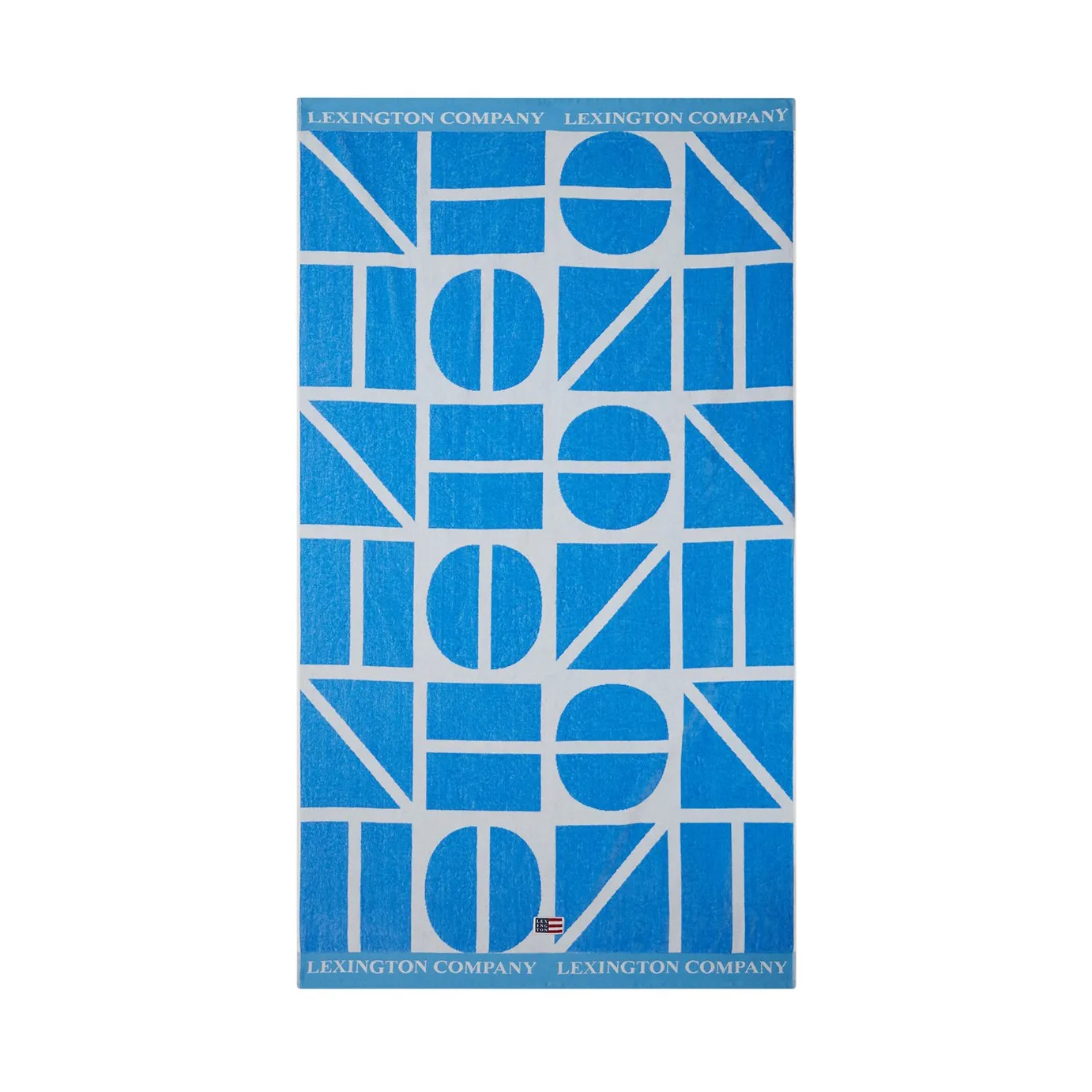 Graphic Cotton Velour -kylpypyyhe 100x180 cm, Blue Lexington