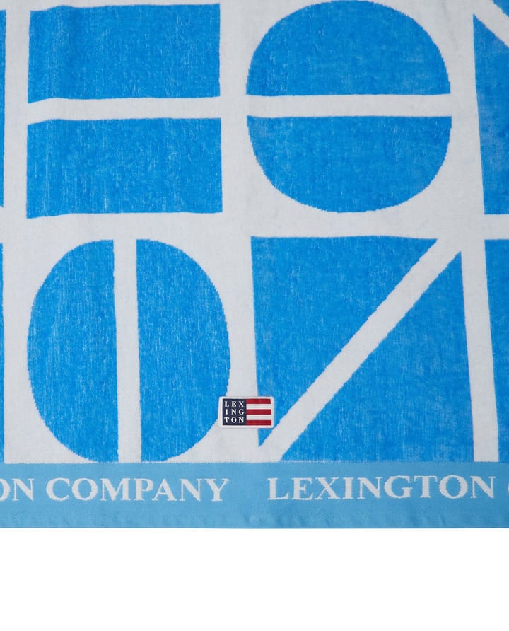 Graphic Cotton Velour -kylpypyyhe 100x180 cm - Blue - Lexington