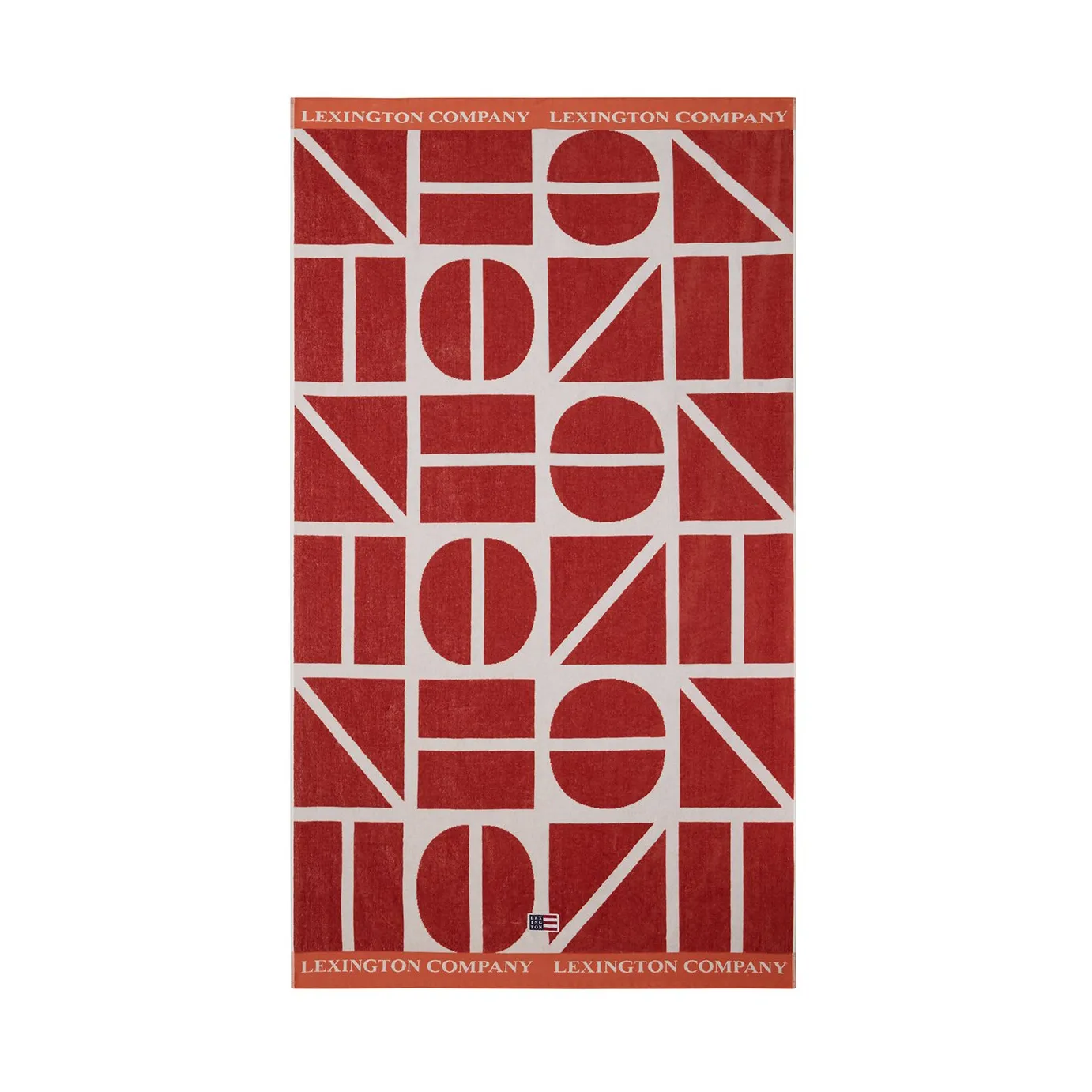 Graphic Cotton Velour -kylpypyyhe 100x180 cm, Coconut Lexington