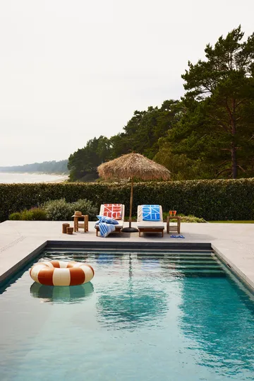 Graphic Cotton Velour -kylpypyyhe 100x180 cm - Coconut - Lexington