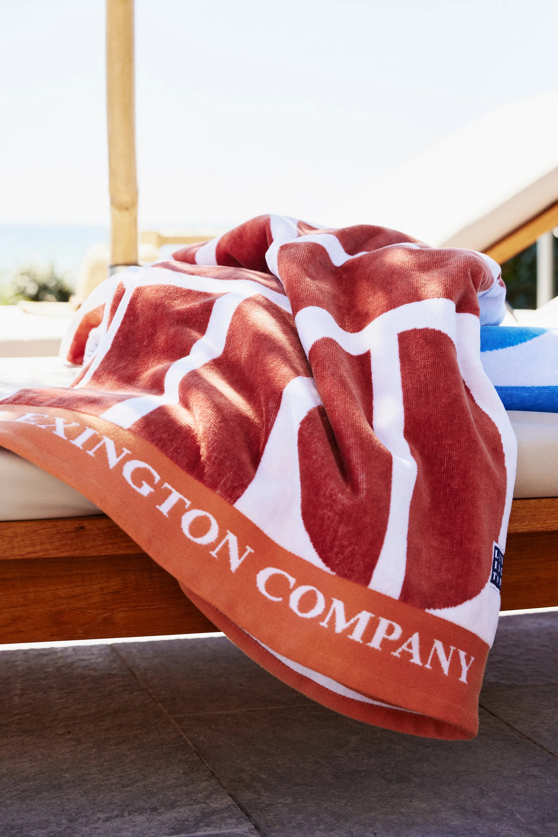 Graphic Cotton Velour -kylpypyyhe 100x180 cm, Coconut Lexington