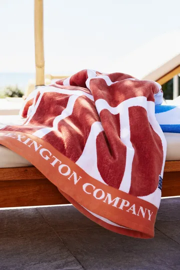 Graphic Cotton Velour -kylpypyyhe 100x180 cm - Coconut - Lexington