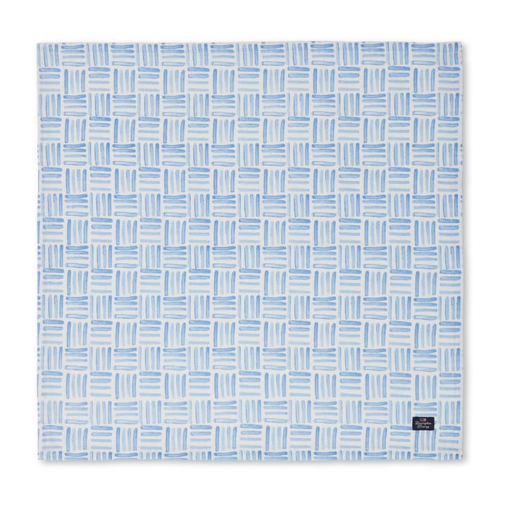 Graphic Printed Cotton -servetti 50x50 cm - Blue-White - Lexington