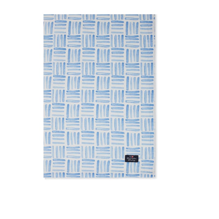 Graphic Printed Cotton -servetti 50x50 cm - Blue-White - Lexington