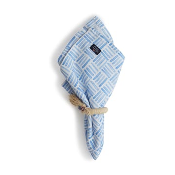 Graphic Printed Cotton -servetti 50x50 cm - Blue-White - Lexington