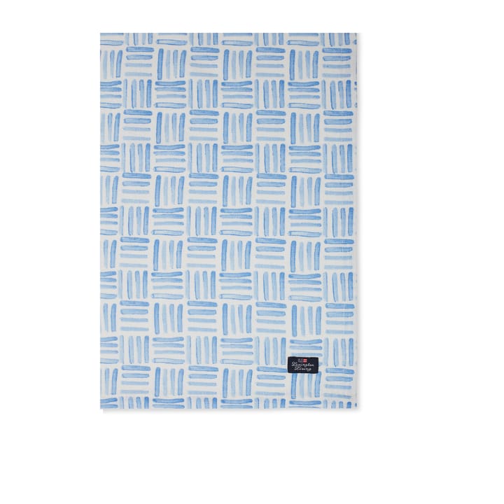 Graphic Printed Cotton -servetti 50x50 cm, Blue-White Lexington