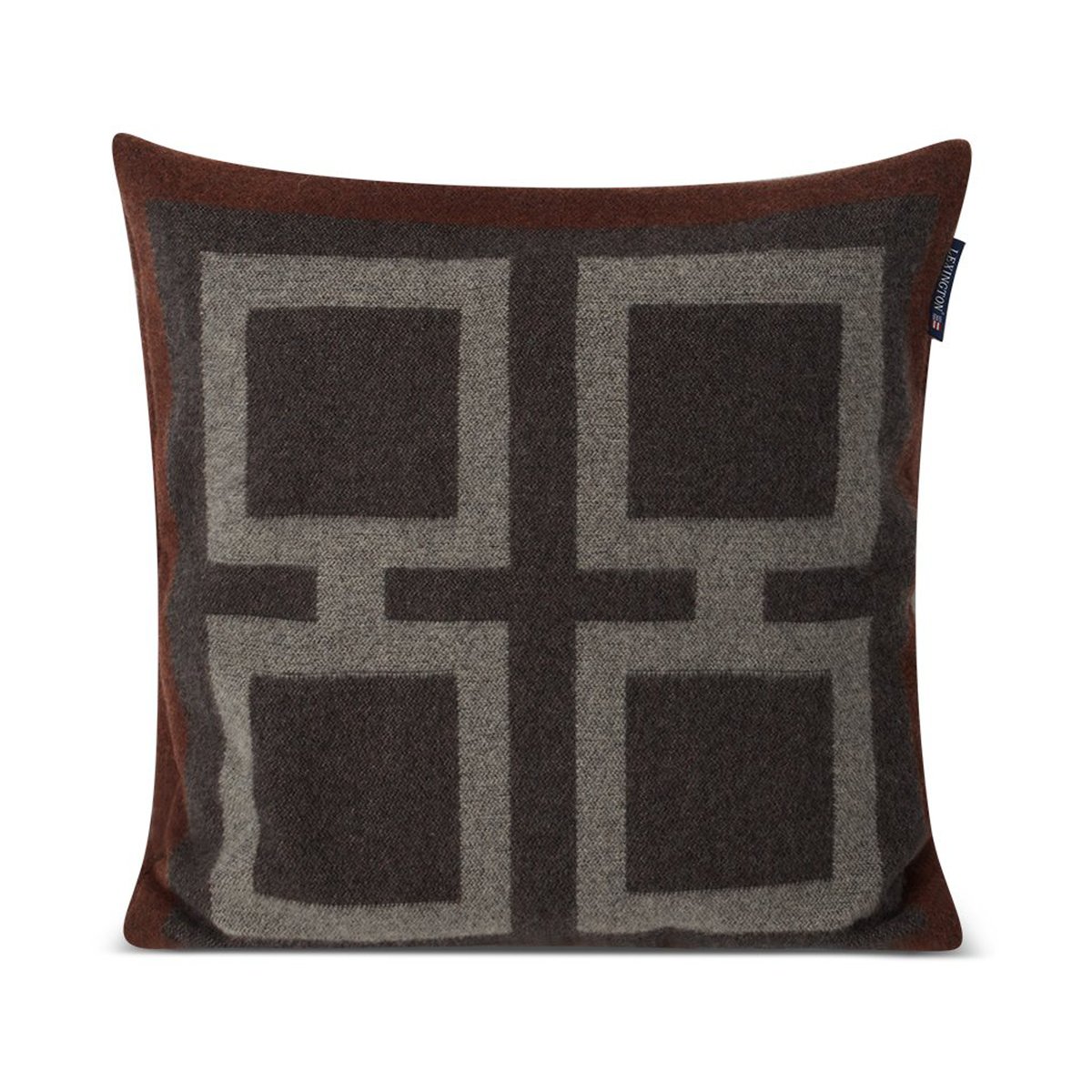 Lexington Graphic Recycled Wool -tyynynpäällinen 50 x 50 cm Dark gray-white-brown