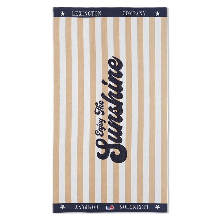 Graphic Velour -kylpypyyhe 100 x 180 cm - Beige-white - Lexington
