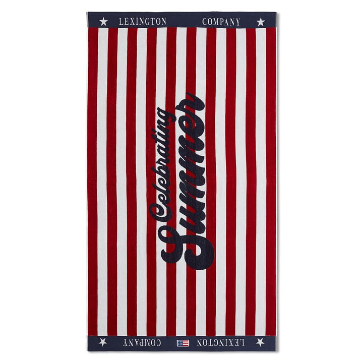 Graphic Velour -kylpypyyhe 100 x 180 cm, Red-white Lexington