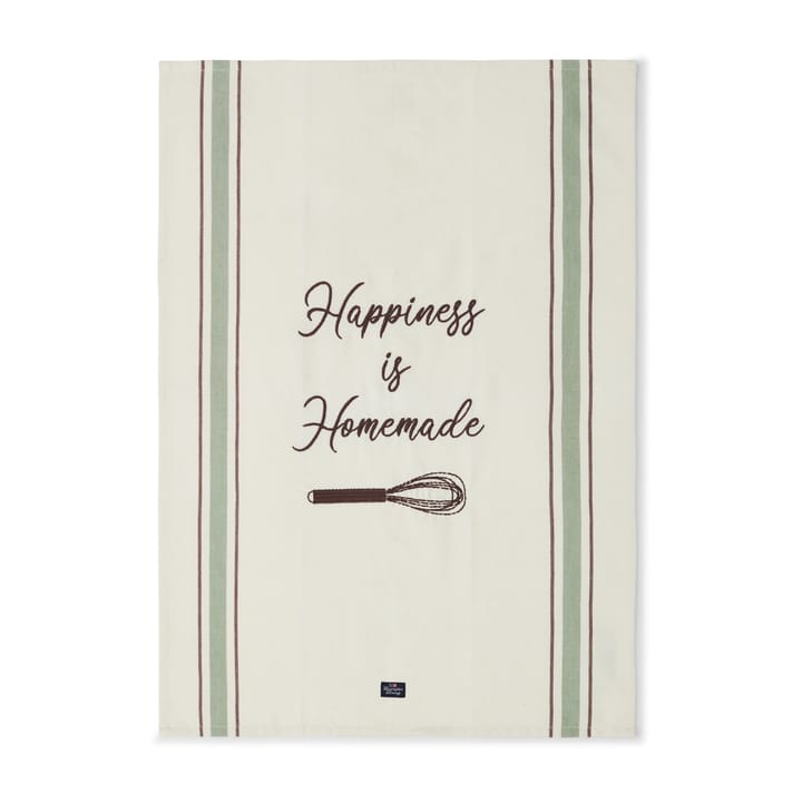 Hapiness Organic Cotton -keittiöpyyhe 50x70 cm - White-green - Lexington