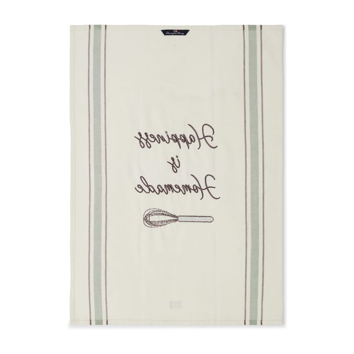 Hapiness Organic Cotton -keittiöpyyhe 50x70 cm - White-green - Lexington