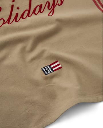 Happy Holidays Embroidered -keittiöpyyhe 50 x 70 cm - Beige-red - Lexington