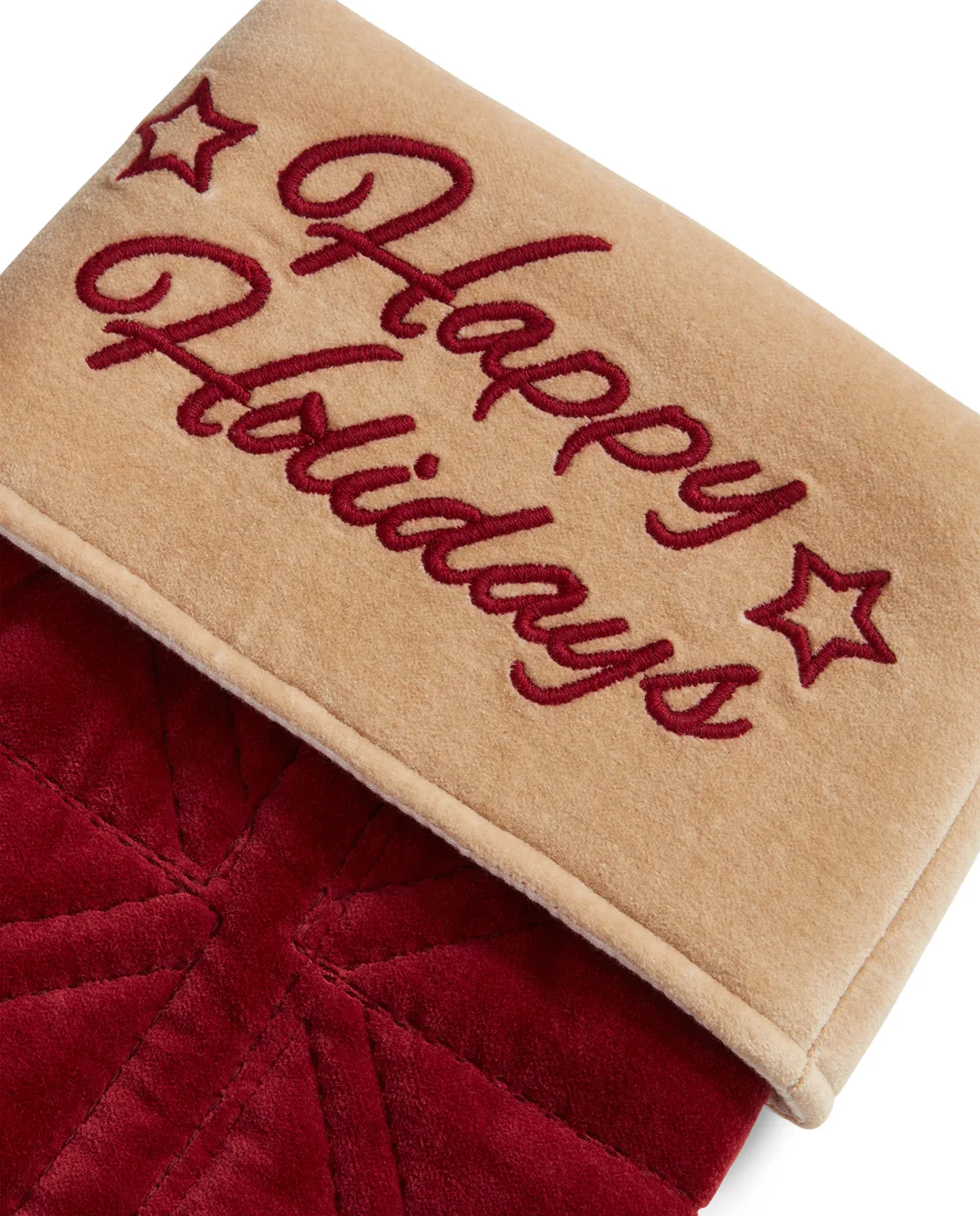 Happy Holidays velvet joulusukka, Punainen Lexington