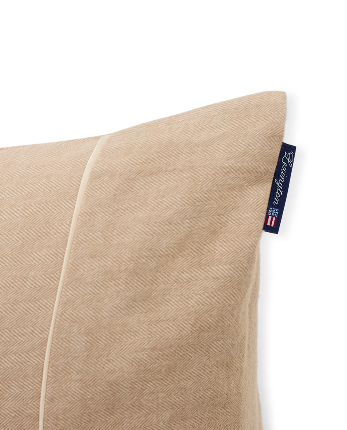 Herringbone Flanell tyynyliina 50x60 cm, Beige-off white Lexington