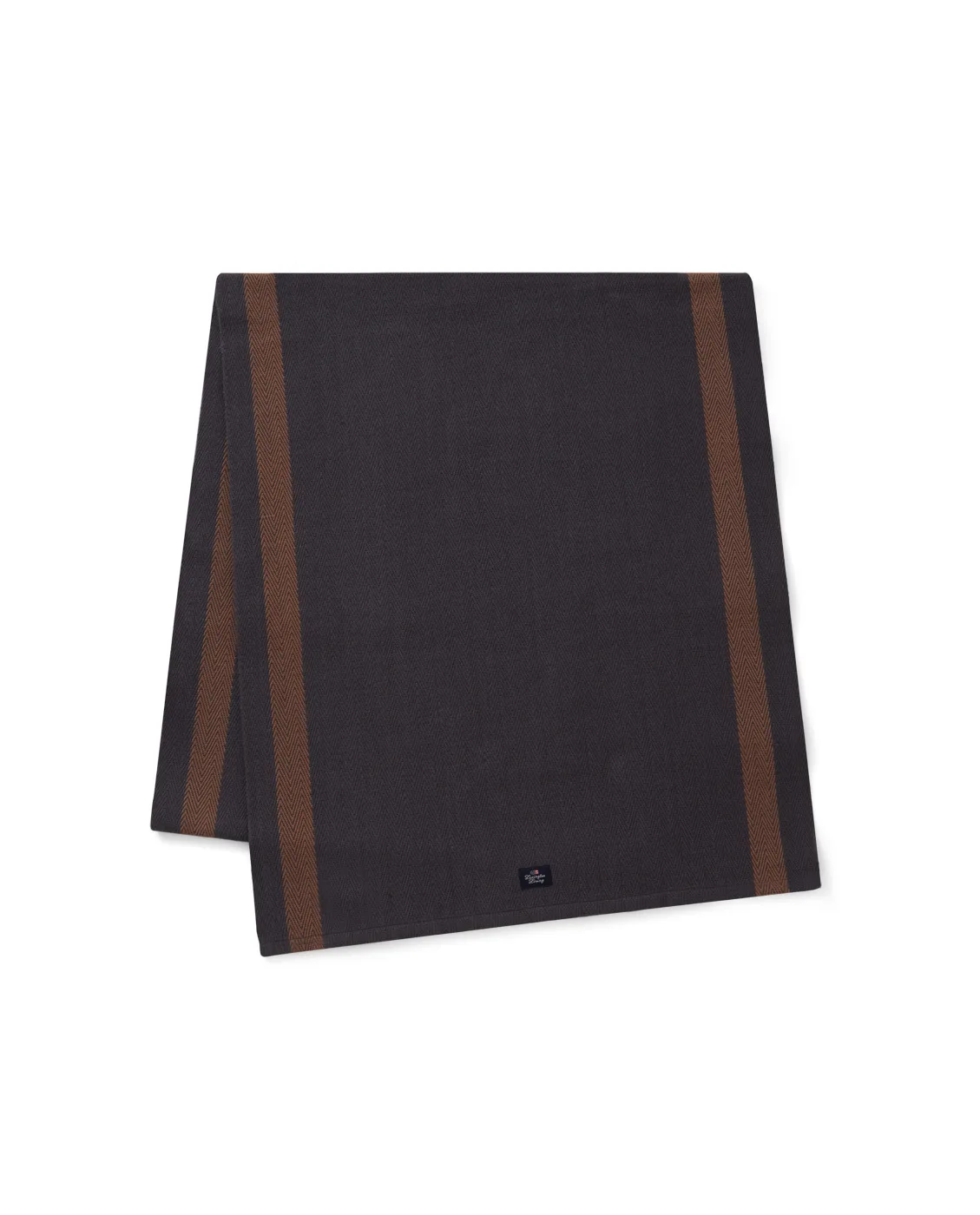 Herringbone juuttimatto 50x250 cm puuvillaa, Tummanharmaa-beige Lexington