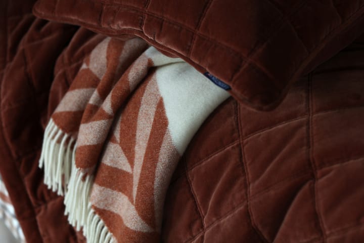 Herringbone Striped Recycled Wool peite 130x170 cm, Copper-brown Lexington