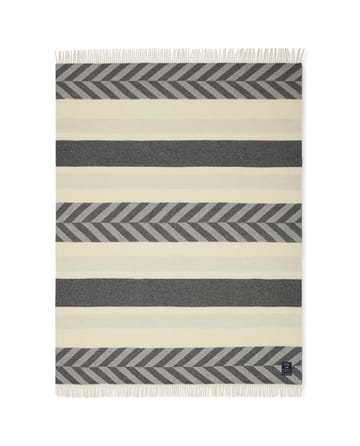 Herringbone Striped Recycled Wool peite 130x170 cm - Gray-off white - Lexington