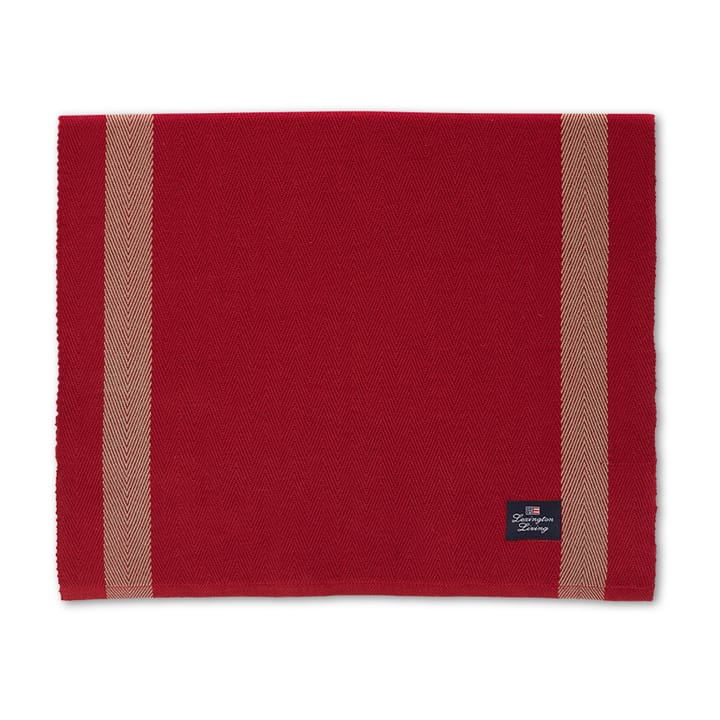 Herringbone with Stripes tabletti 40x50 cm - Red-beige - Lexington