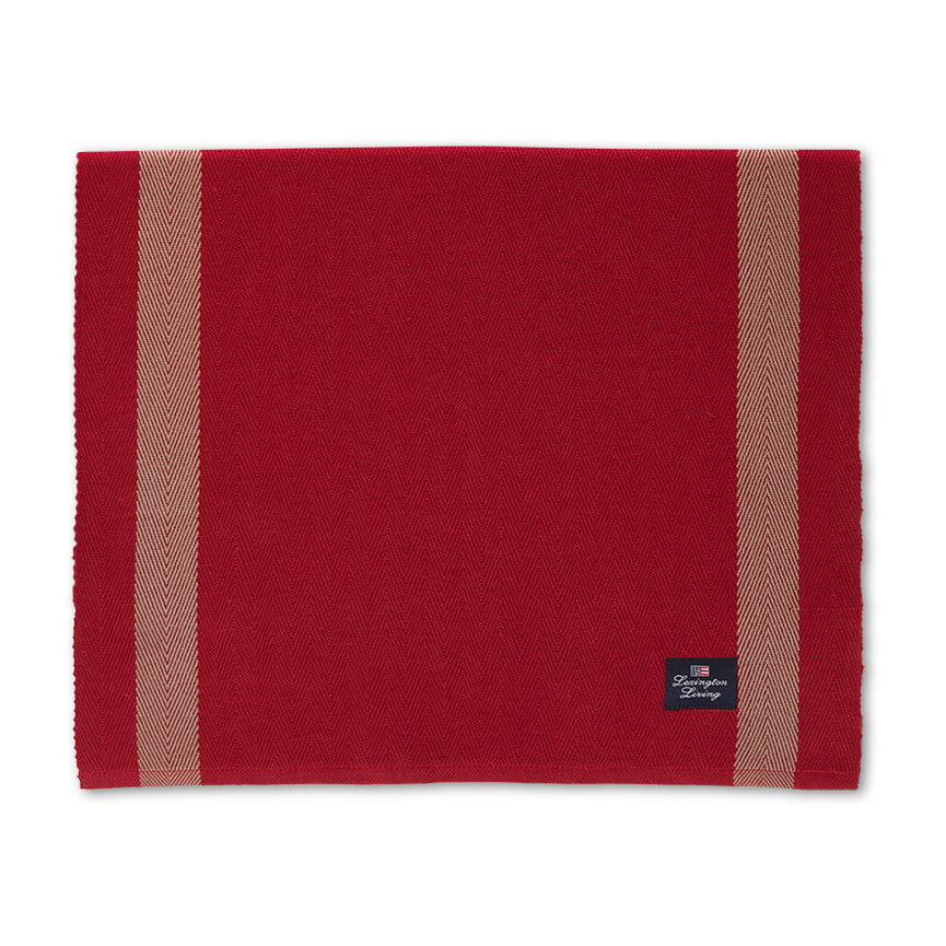 Lexington Herringbone with Stripes tabletti 40×50 cm Red-beige