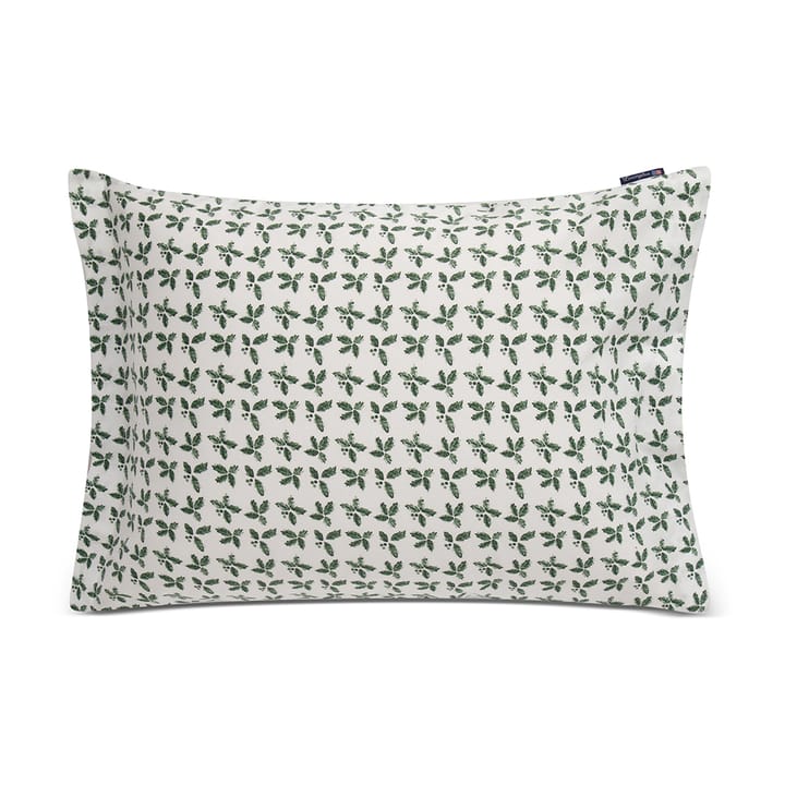 Holly Printed Cotton Sateen -tyynyliina 50 x 60 cm - White-green - Lexington