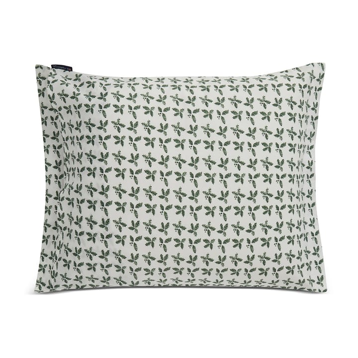 Holly Printed Cotton Sateen -tyynyliina 50 x 60 cm, White-green Lexington