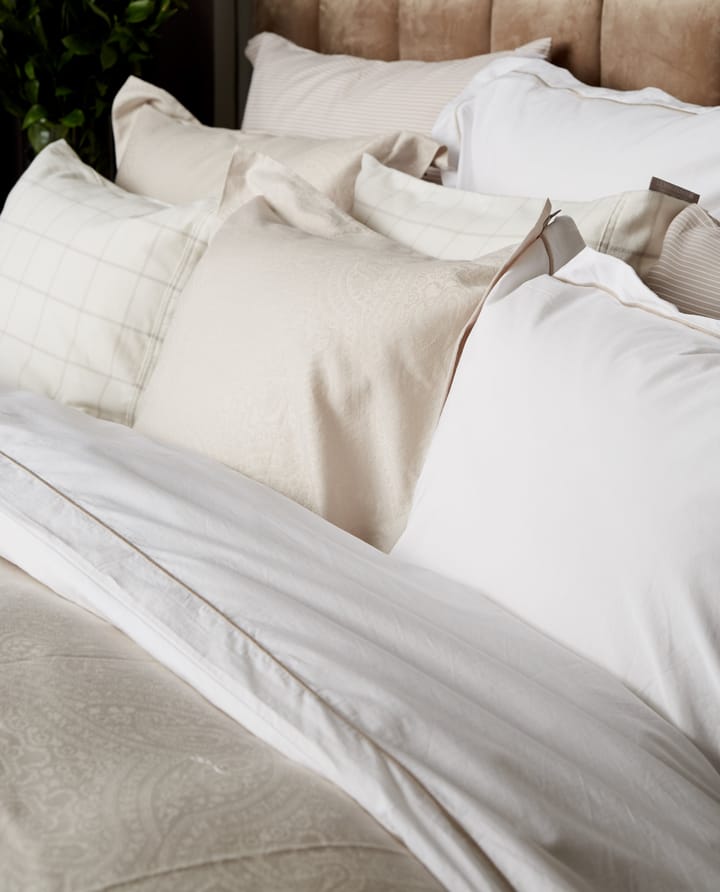 Hotel Light Flannel tyynyliina 50x90 cm, Valkoinen-Vaaleanbeige Lexington