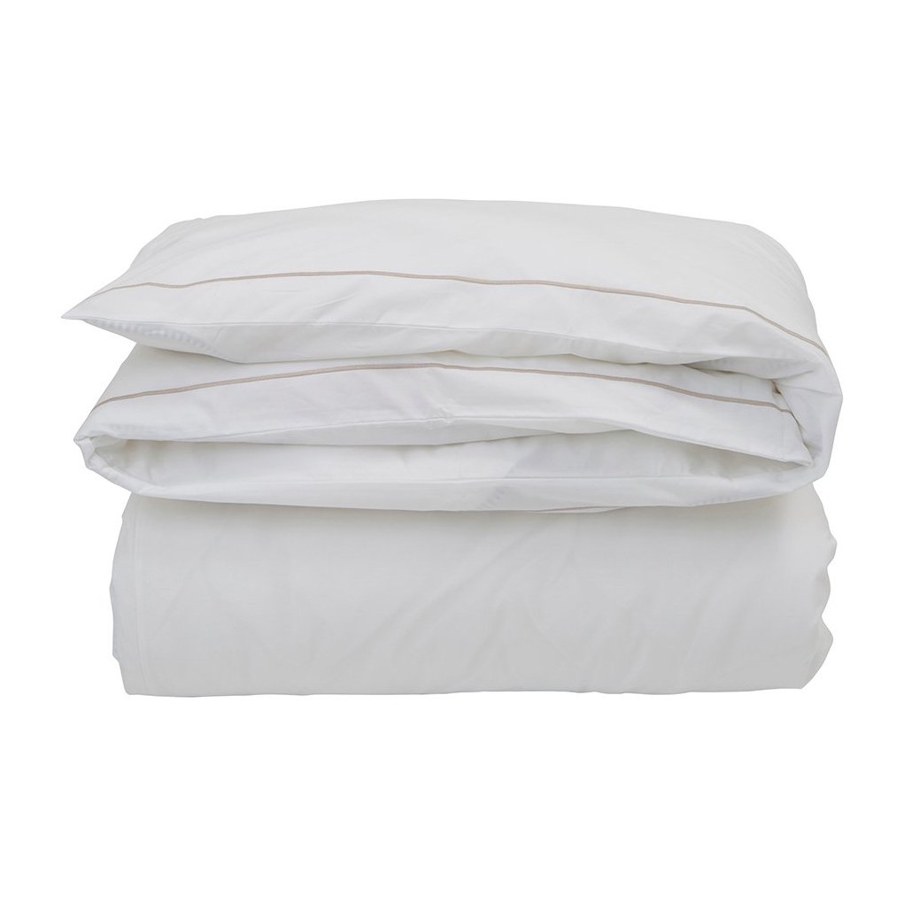 Lexington Hotel Percale pussilakana 220x220 cm Valkoinen-Vaaleanbeige
