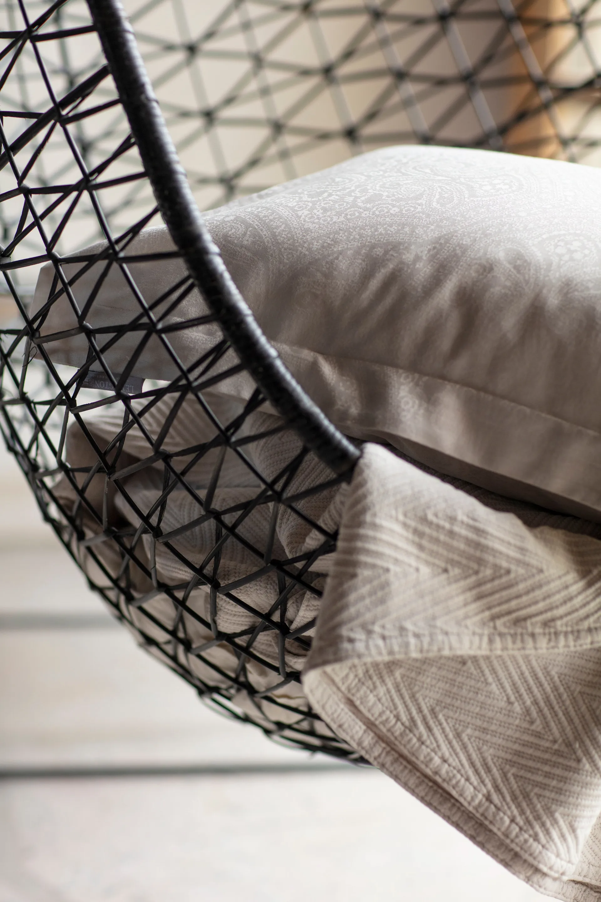 Hotel Sateen Jacquard tyynyliina 50x60 cm, Vaaleanbeige Lexington