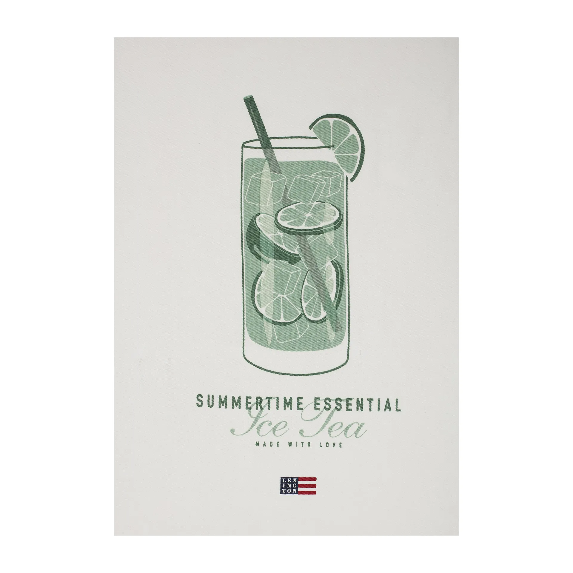 Ice Tea Organic Cotton Twill -keittiöpyyhe 50x70 cm, White Lexington