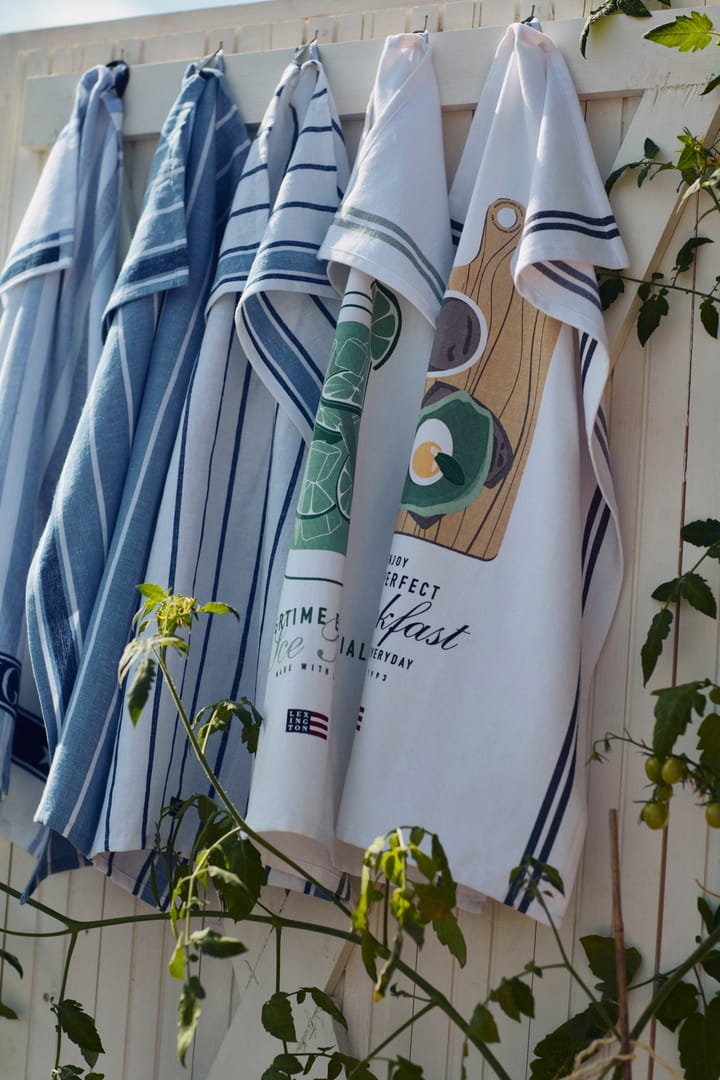Ice Tea Organic Cotton Twill -keittiöpyyhe 50x70 cm, White Lexington