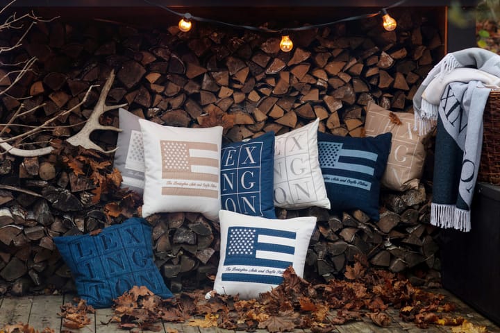 Icons Denim Logo tyynynpäällinen 50x50 cm, Denim blue Lexington