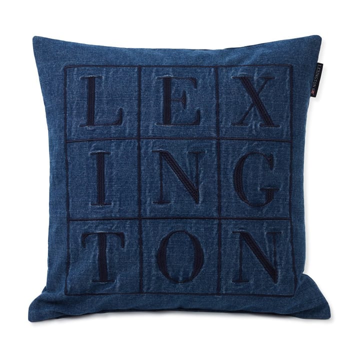 Icons Denim Logo tyynynpäällinen 50x50 cm, Denim blue Lexington