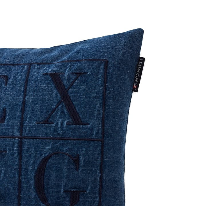 Icons Denim Logo tyynynpäällinen 50x50 cm, Denim blue Lexington