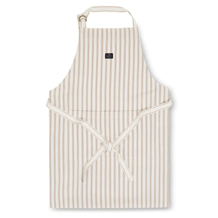 Icons Herringbone Striped -esiliina - Beige-white - Lexington