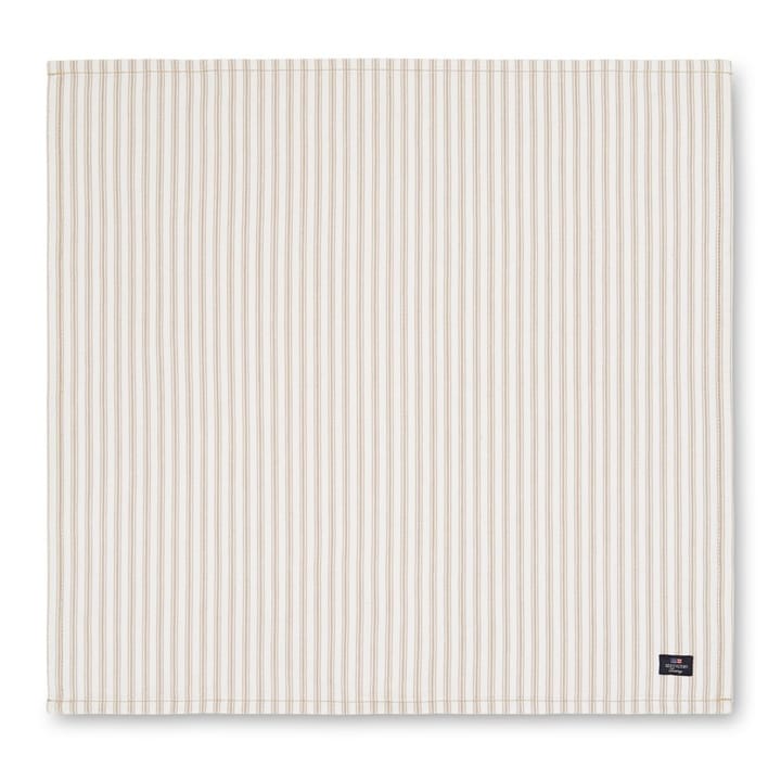 Icons Herringbone Striped -lautasliina 50 x 50 cm - Beige-white - Lexington