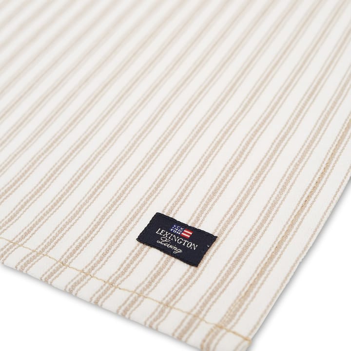 Icons Herringbone Striped -lautasliina 50 x 50 cm - Beige-white - Lexington