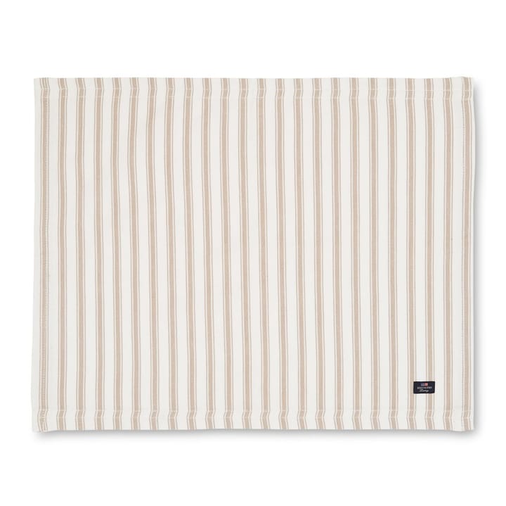 Icons Herringbone Striped -pöytätabletti 40 x 50 cm - Beige-white - Lexington