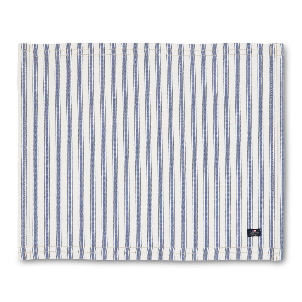 Lexington Icons Herringbone Striped -pöytätabletti 40 x 50 cm Blue-white