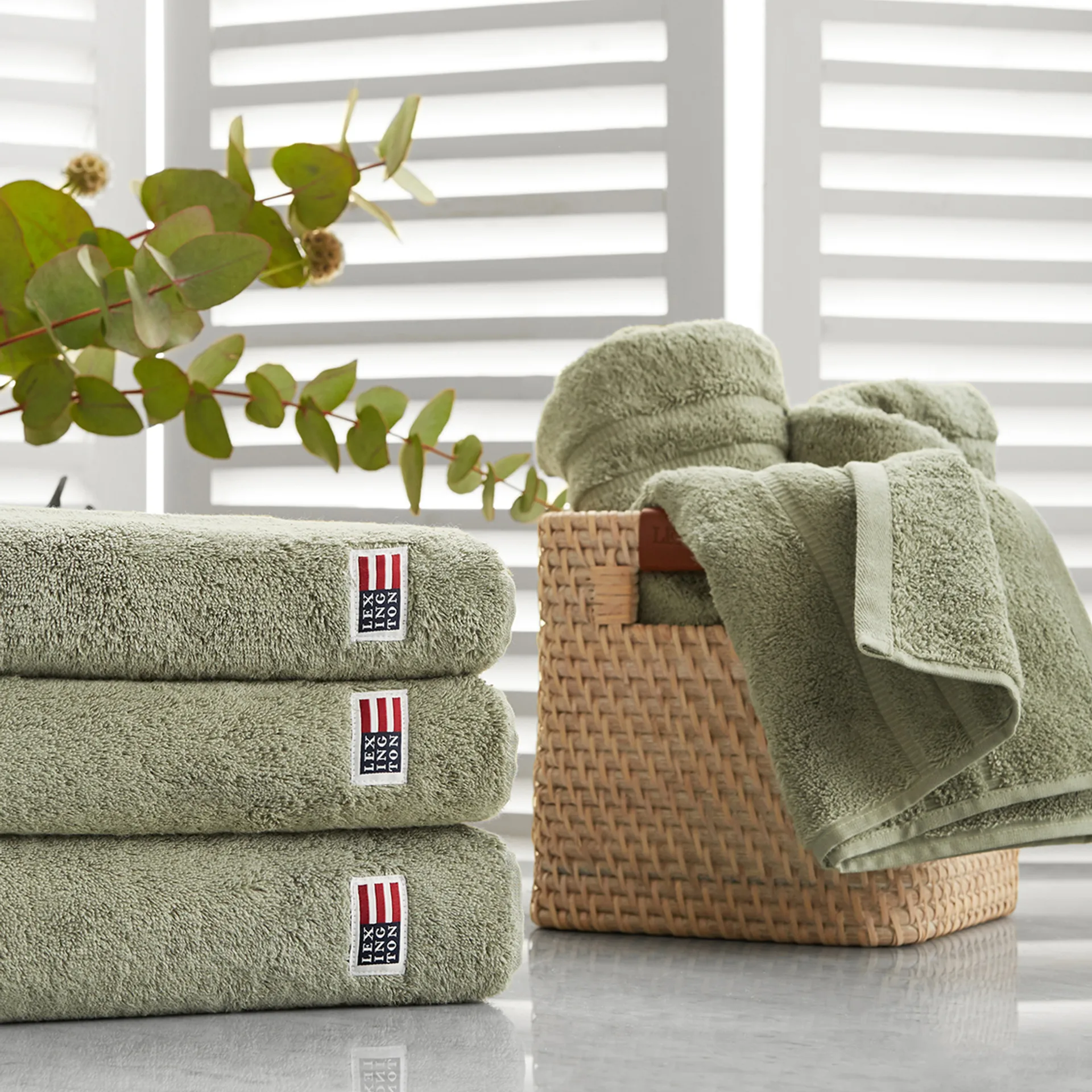 Icons Original -kylpypyyhe 70x130 cm, Vintage green Lexington