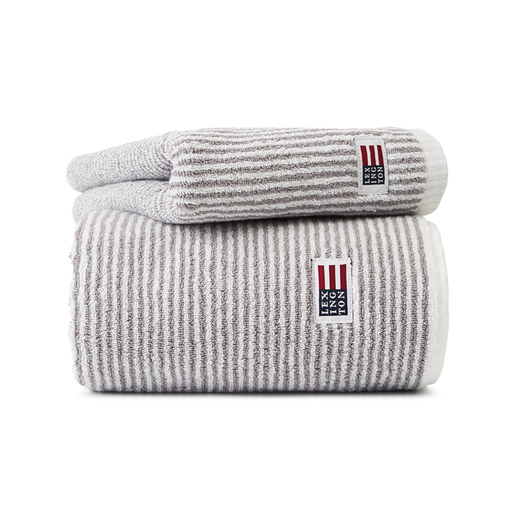 Lexington Icons Original Striped -käsipyyhe 30x50 cm White-grey
