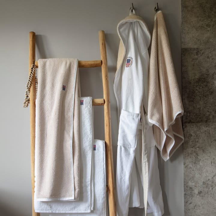 Icons Original Striped -kylpypyyhe 70x130 cm, White-tan Lexington