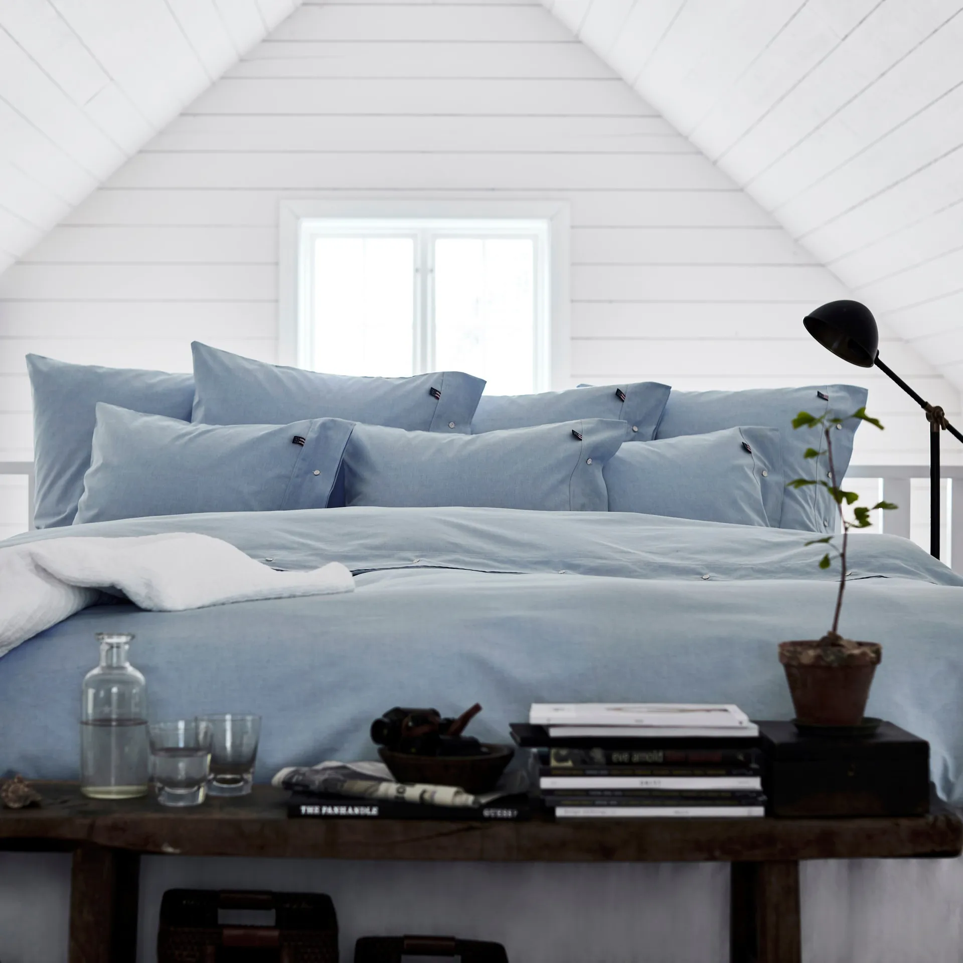 Icons Pin Point -pussilakana 220x220 cm, Blue Lexington