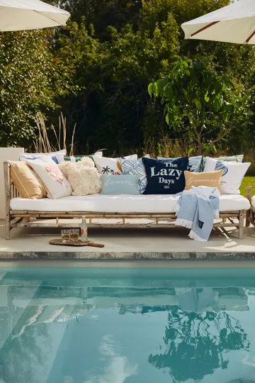 Irregula Striped Cotton -tyynynpäällinen 50x50 cm - Green-White - Lexington