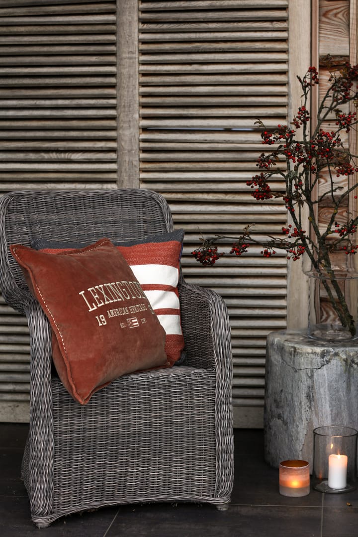 Irrekeltainenar Striped Cotton tyynynpäällinen 50x50 cm - Copper-gray - Lexington