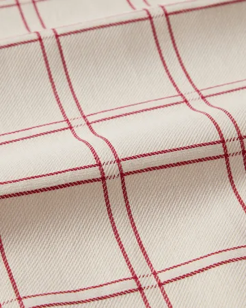 Jacquard-kudottu puuvillainen keittiöpyyhe 2-pakkaus - Punavalkoinen, 50x70 cm - Lexington