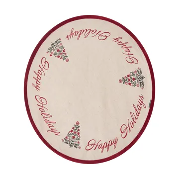 Jute Cotton Christmas Tree -joulukuusenmatto Ø 110 cm - Natural-punainen - Lexington