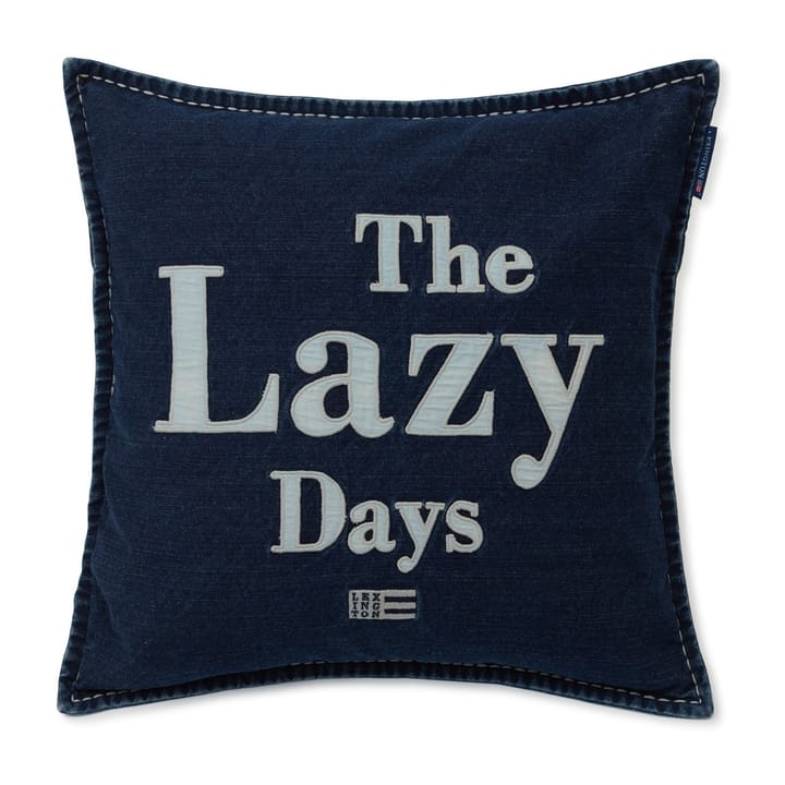 Lazy Days Denim Twill Cotton -tyynynpäällinen 50x50 cm - Denim blue - Lexington