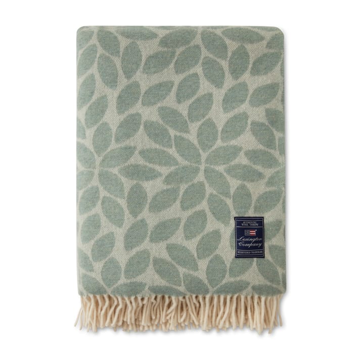Leaves Recycled Wool Jacquard -villahuopa 130 x 170 cm - Vihreä - Lexington