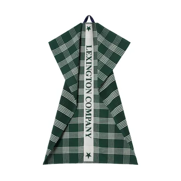 Lexington ekologinen puuvillainen keittiöpyyhe 50x70 cm - Vihreä-valkoinen - Lexington