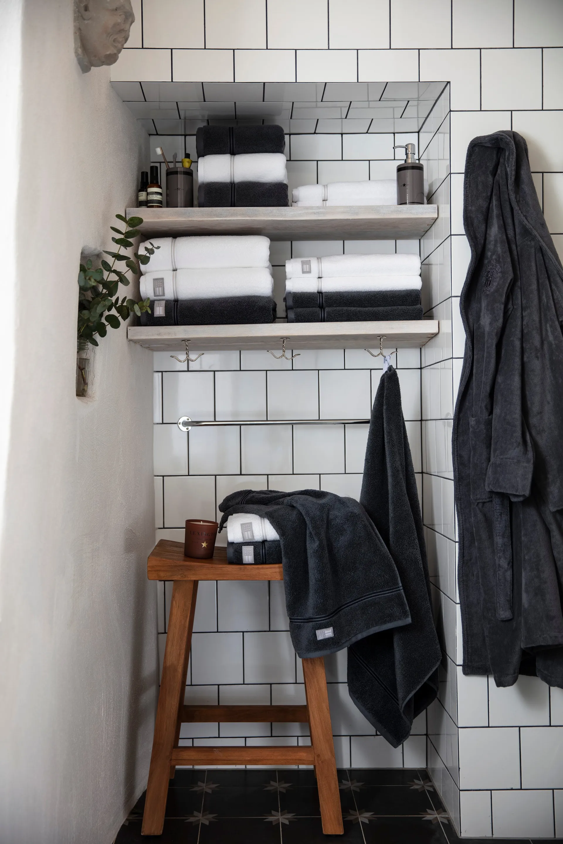 Lexington Hotel pyyheliina 50x70 cm, Valkoinen-beige Lexington